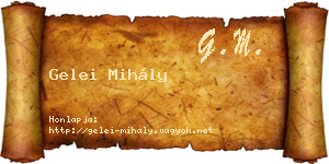 Gelei Mihály névjegykártya