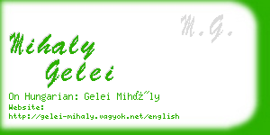 mihaly gelei business card